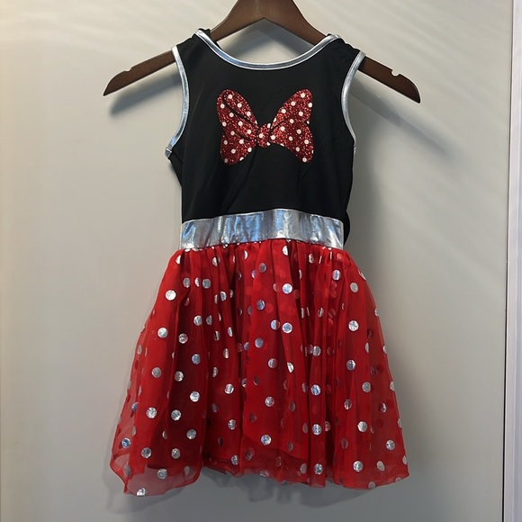Disney Youth Girls Jumbo Big Bow Minnie Tutu Dress Red Black size 6 - Picture 8 of 8